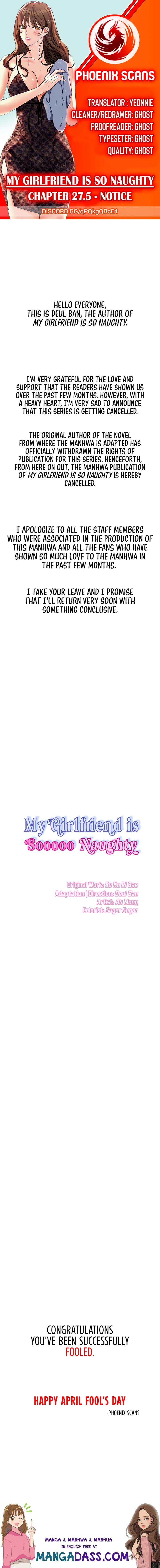 My girlfriend is so naughty - Chapter 27.5 Page 1